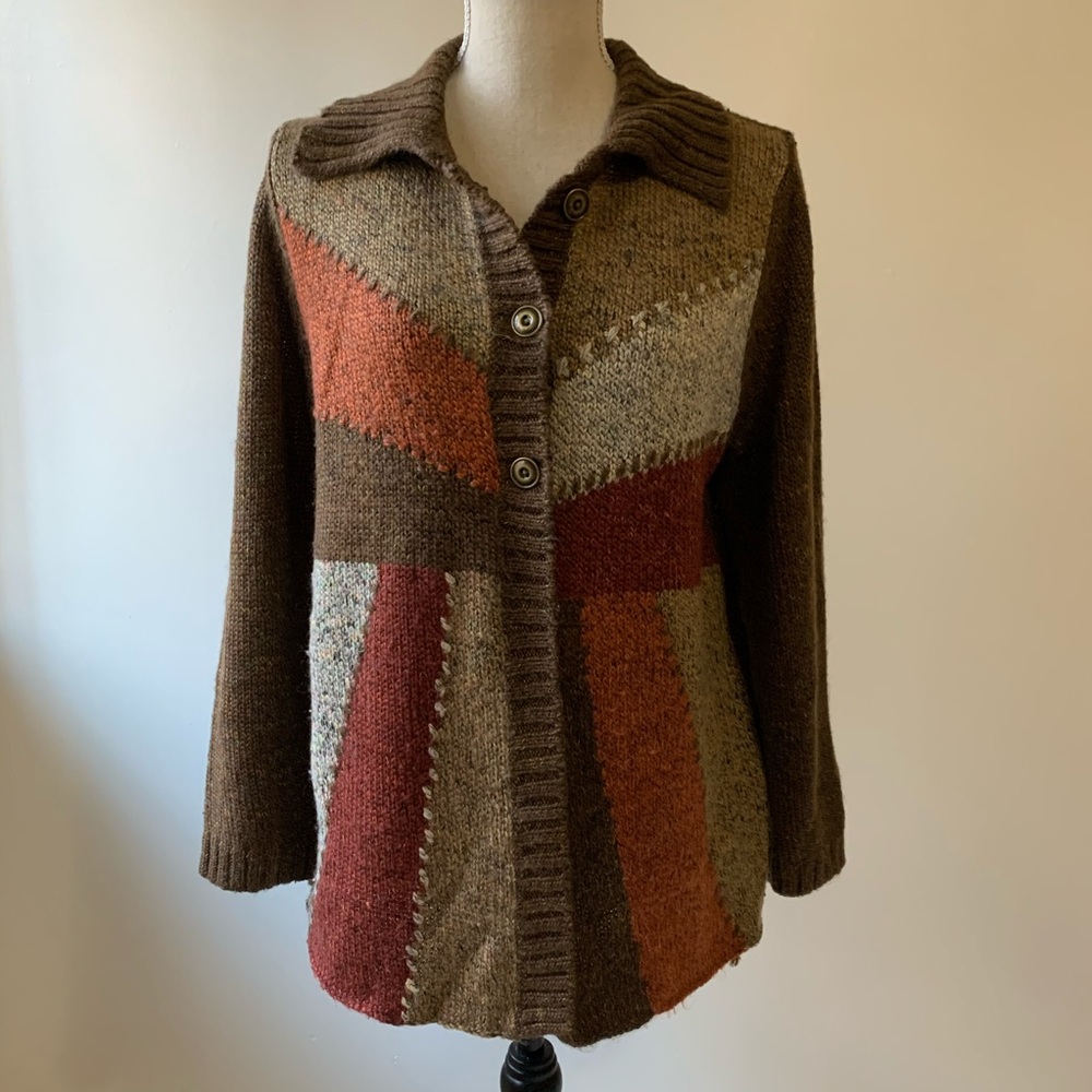 Alfred Dunner multi colored fall sweater.  Size L